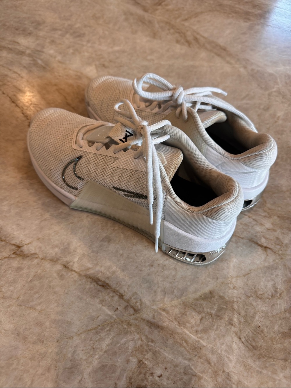 Ladies Nike GOLF Shoes with Silver Swoosh and Heel Accent
